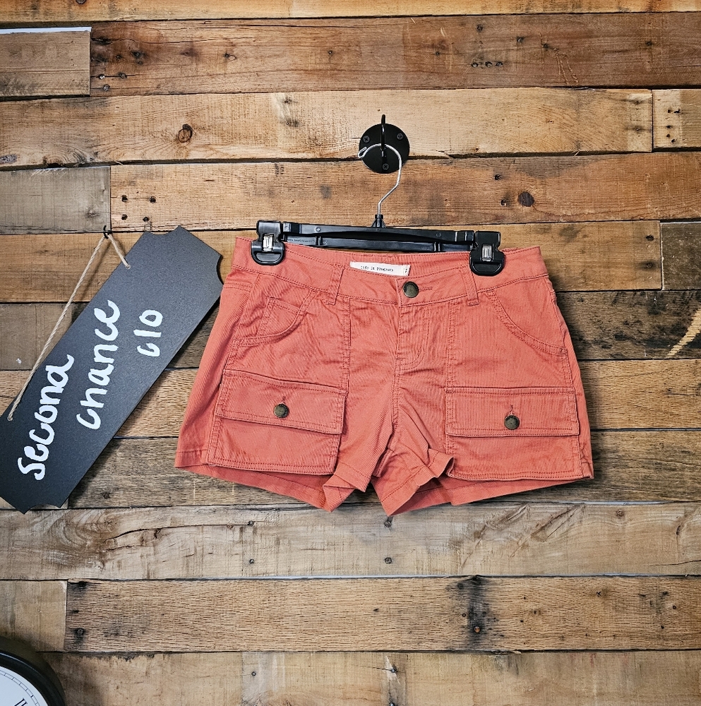 SALE-Life in Progress Women's Salmon Cargo Classic Shorts Size 27